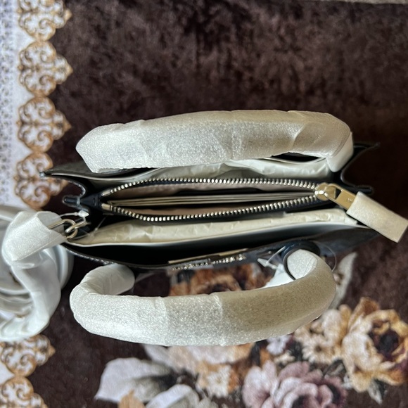 MICHAEL KORS Mercer Navy Multi Two Tone Silver-Tone Hardware Messenger Bag NWT - Picture 6 of 13